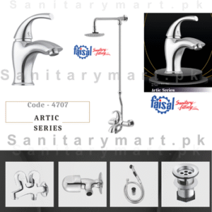 Faisal Sanitary fittings Complete Artic Series Single Lever Set code 4707