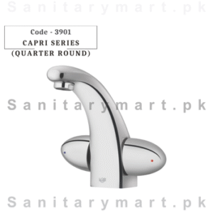 Faisal Sanitary Fittings Capri Series (Quarter Round) Basin Mixer Code 3901