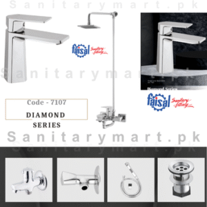 Faisal Sanitary Complete Diamond Series Single Lever Set code 7107