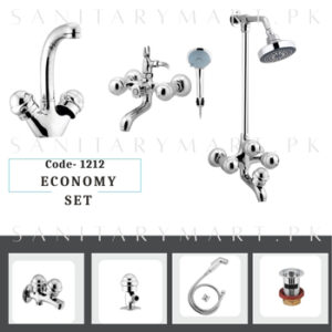 Idrees Sanitary Complete Bath Set ECONOMY SET 2-KNOBS Code 1212