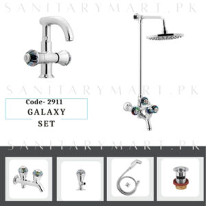 Idrees Sanitary Complete Bath Set GALAXY SET 4-KNOBS Code 2911