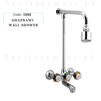 Idrees Sanitary WALL SHOWER 2 KNOBS GHAZNAWI SET Code 1503