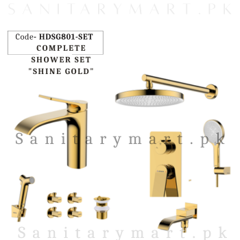 Porta Concealed Complete Bath SHINY GOLD SET Code HDSG801-SET