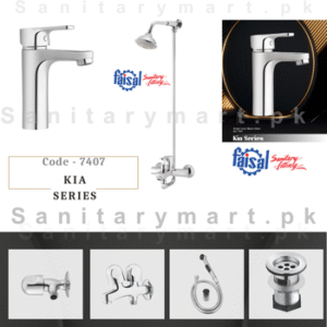 Faisal Sanitary Fittings Kia Single Lever Complate Shower set Code 7407