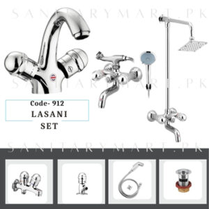 Idrees Sanitary Complete Bath Set LASANI SET 2-KNOBS Code 912