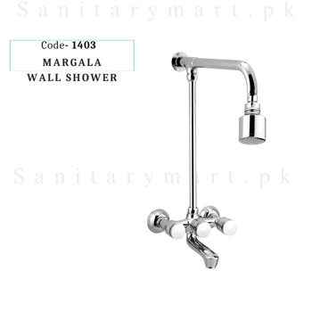 Idrees Sanitary WALL SHOWER 2 KNOBS MARGALA SET Code 1403