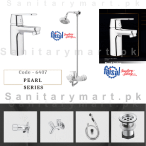Faisal Sanitary Complete Pearl Series Single Lever Set code 6407