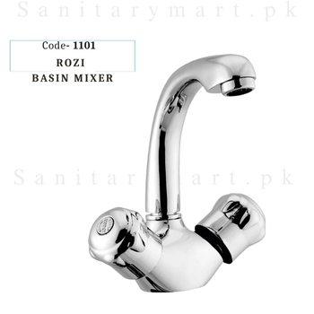 Idrees Sanitary BASIN MIXER ROZI SET Code 1101