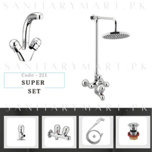 Idrees Sanitary Complete Bath Set SUPER SET 4-KNOBS Code 211