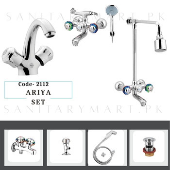 Idrees Sanitary Complete Bath Set ARIYA SET 2-KNOBS Code 2112