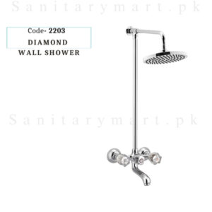 Idrees Sanitary WALL SHOWER 2 KNOBS DIAMOND SET Code 2203