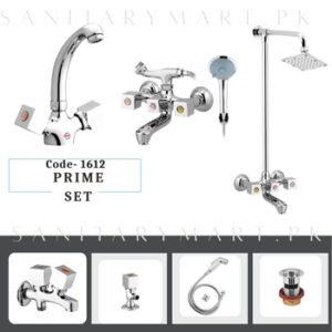 Idrees Sanitary Complete Bath Set PRIME SET 2-KNOBS Code 1612