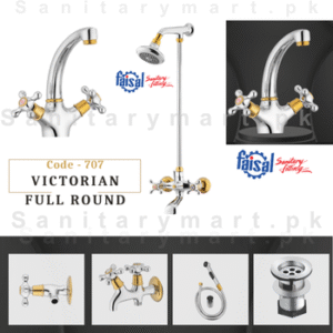 Faisal’s Complete Bath Set Victorian Classic Single Round code 707