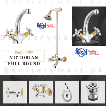 Faisal’s Complete Bath Set Victorian Classic Single Round code 707