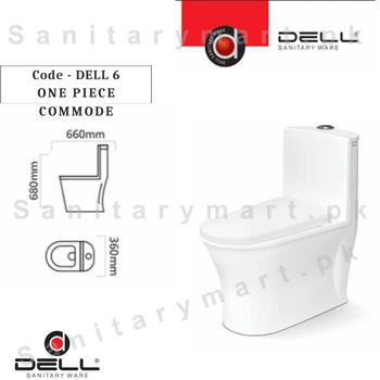 DELL 6 ONE PIECE COMMODE Code onepiecedell6 Dell Sanitary ware