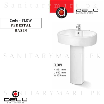 DELL FLOW Pedestal BASIN Code dellpbflow Dell Sanitary ware