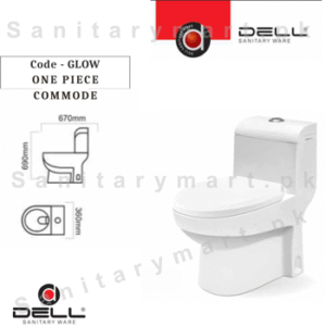 DELL GLOW ONE PIECE COMMODE Code onepiecedellglow Dell Sanitary ware