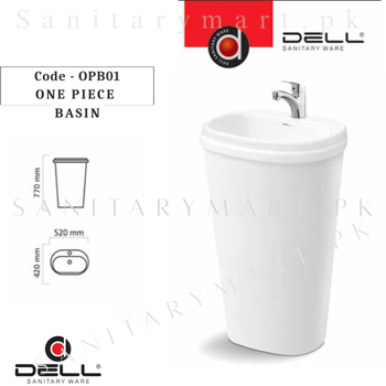 DELL OPB01 ONE PIECE BASIN Code dellopb01 Dell Sanitary ware