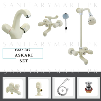 Idrees Sanitary Complete Bath Set ASKARI SET 2-KNOBS Code 312