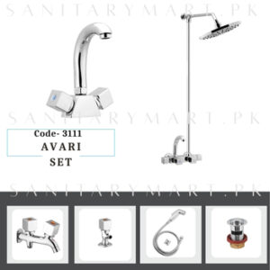 Idrees Sanitary Complete Bath Set AVARI SET 4-KNOBS Code 3111