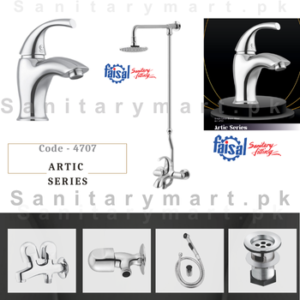 Faisal Sanitary fittings Complete Artic Series Single Lever Set code 4707