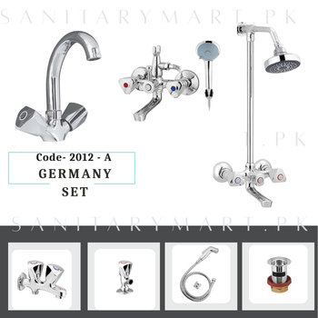 Idrees Sanitary Complete Bath Set GERMANY SET 2-KNOBS Code 2012-A