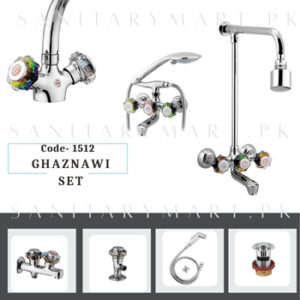 Idrees Sanitary Complete Bath Set GHAZNAWI SET 2-KNOBS Code 1512