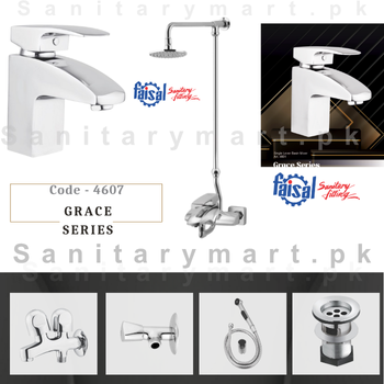 Faisal Sanitary Fittings Complete Grace Series Single Lever Set code 4607