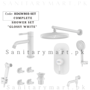 Porta Concealed Complete Bath GLOSSY WHITE SET Code HDGW803-SET