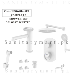 Porta Concealed Complete Bath GLOSSY WHITE SET Code HDGW814-SET