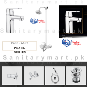 Faisal Sanitary Complete Pearl Series Single Lever Set code 6407