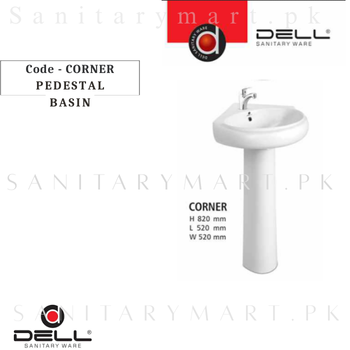 DELL CORNER Pedestal BASIN Code dellpbcorner Dell Sanitary ware