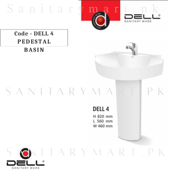 DELL UNIQUE Pedestal BASIN Code dellpbunique Dell Sanitary ware