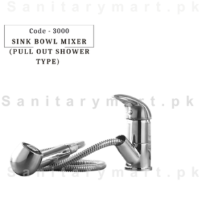 Sink Bowl Mixer (Pull out Shower Type) Code 3000 Faisal Sanitary Fittings